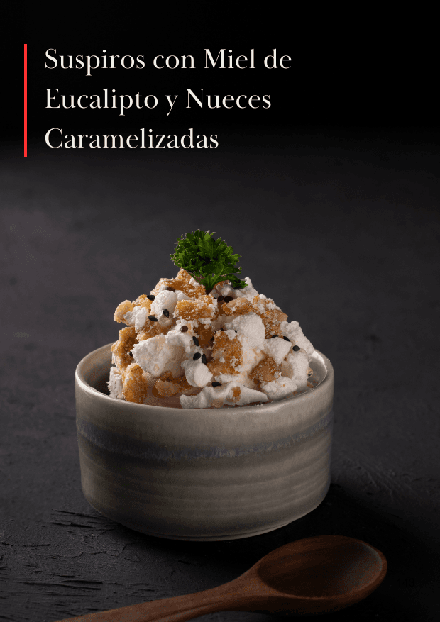 Suspiros con Miel de Eucalipto y Nueces Caramelizadas